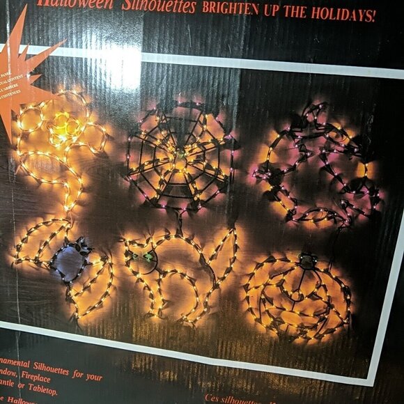 3 Set Vintage Sears Halloween Silhouettes Lights Window Decor Cat Witch Ghost - Picture 11 of 16